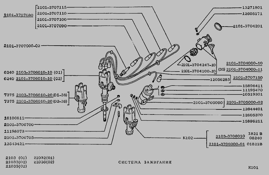 Распиновка ваз 2101