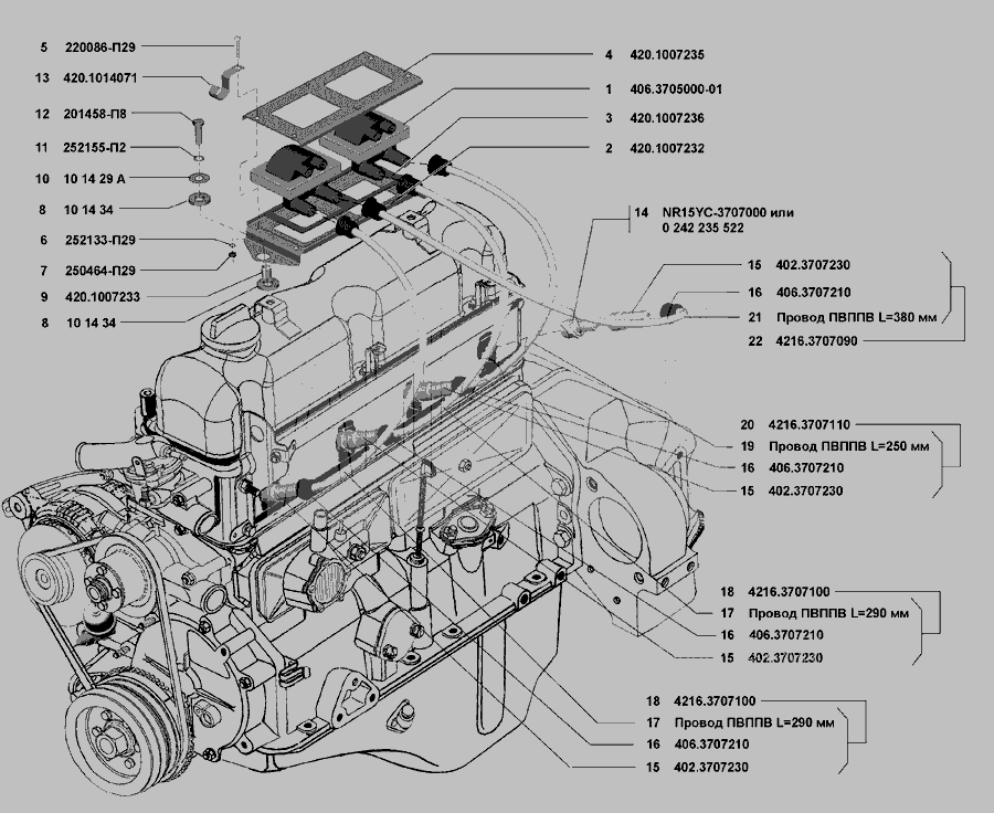 Чертеж умз 4216