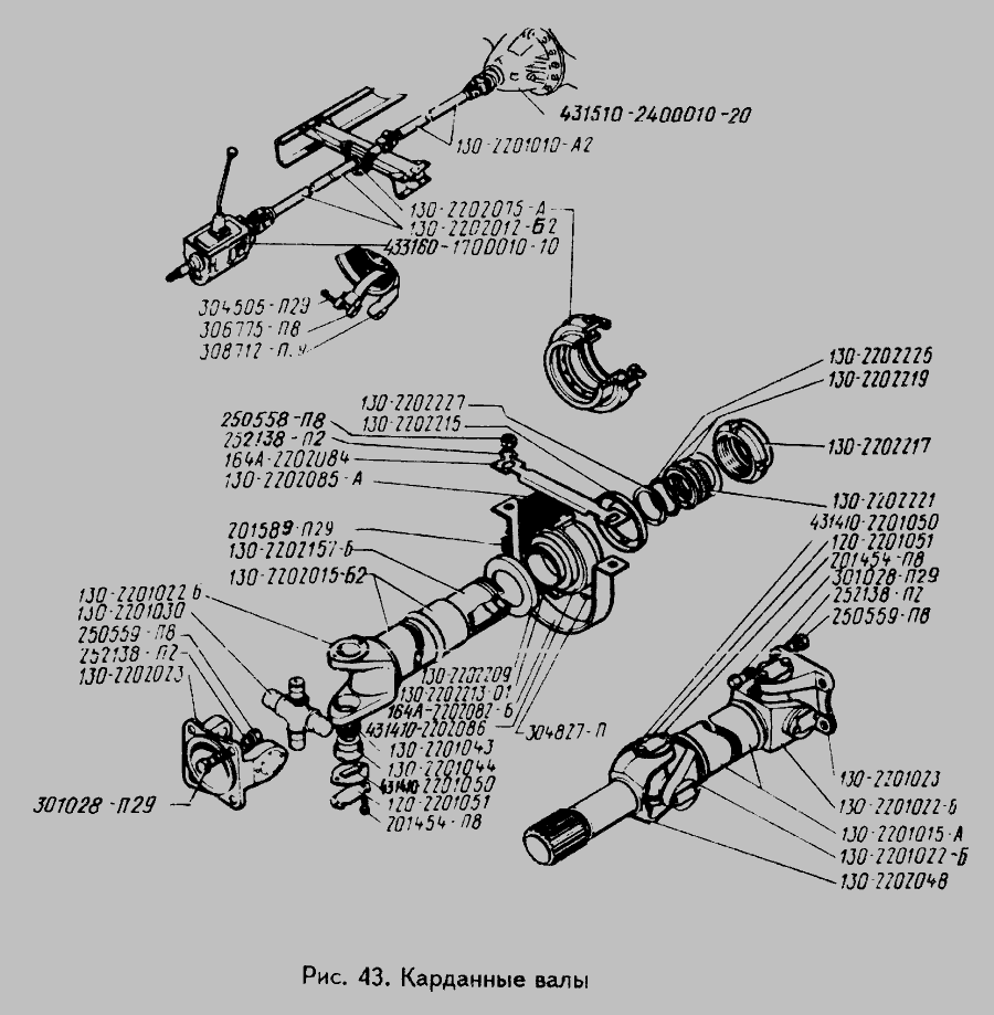 Кардан зил 130 схема - 89 фото