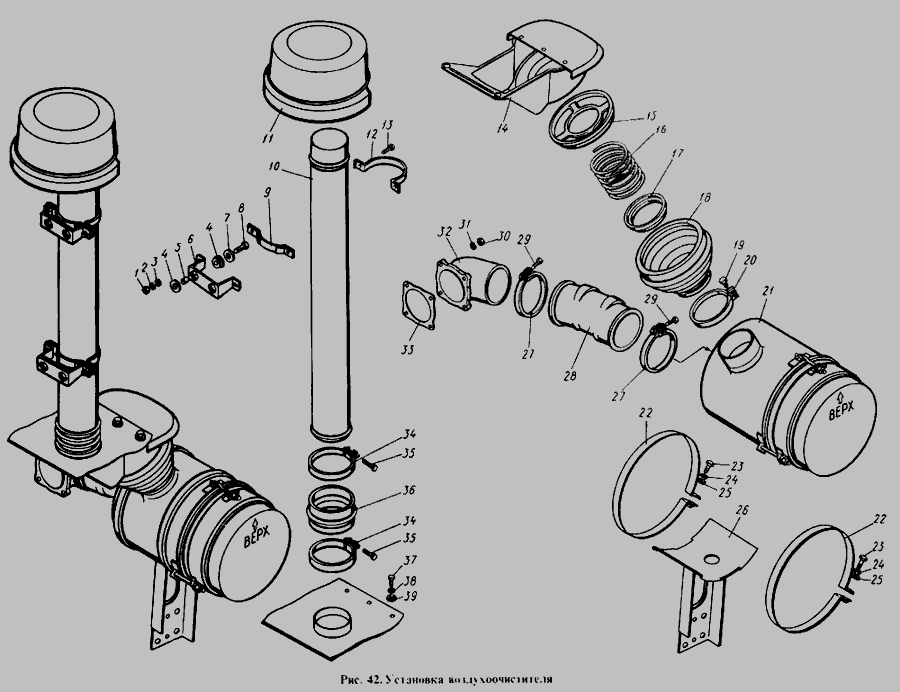 Фильтр воздушный камаз схема