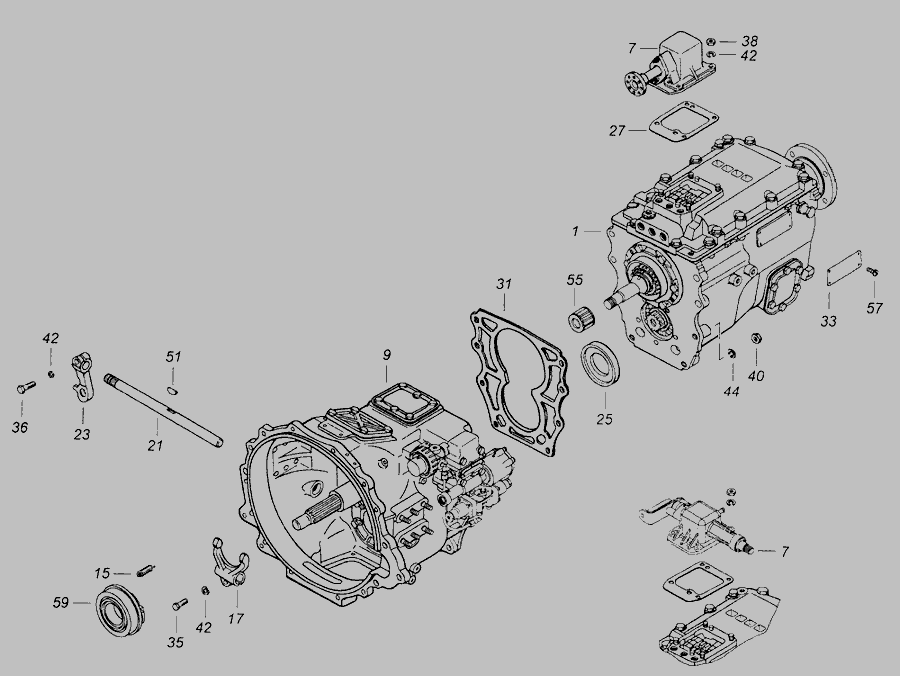 Каталог кпп 152 камаз с делителем схема