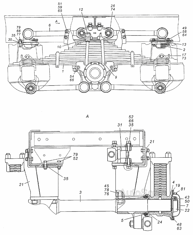 Задняя подвеска камаз 65115 схема