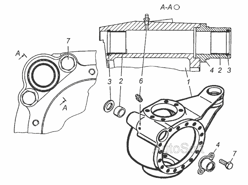 Цапфа камаз 4310 схема