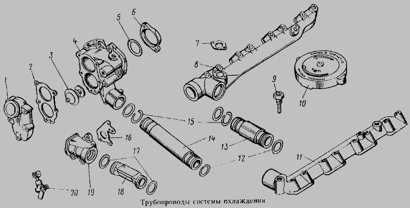 Система охлаждения камаз 740 схема