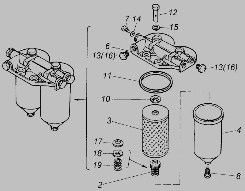 Корпус масляного фильтра камаз 740 схема