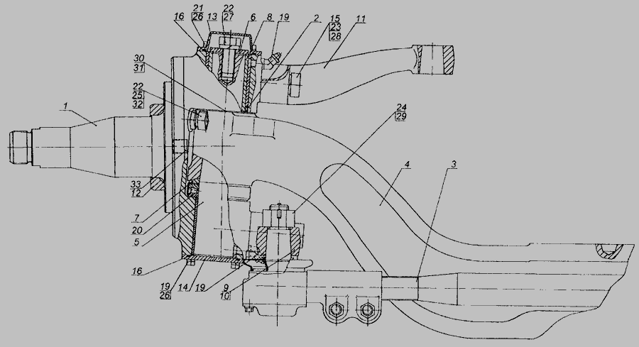 Схема сборки шкворня камаз