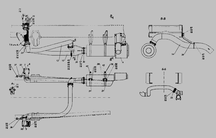 Выхлопная система камаз 6520 схема