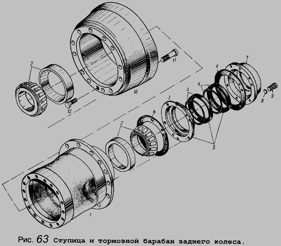 Схема ступицы маз 5516