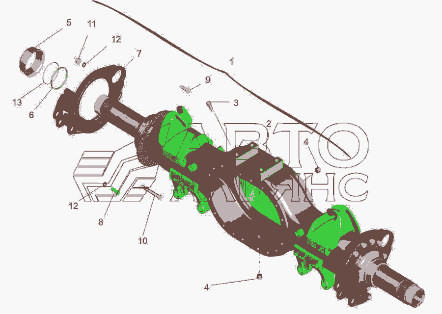Задний мост маз 5440 схема
