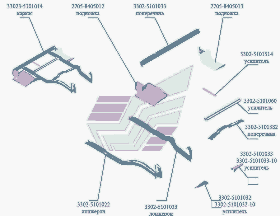 Схема кузова 2705