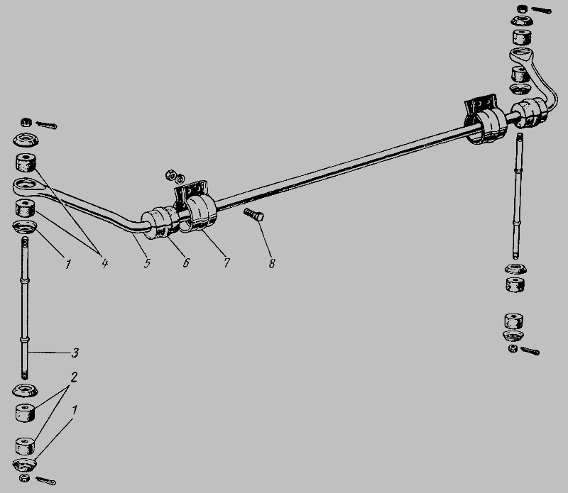 Передний стабилизатор газель схема