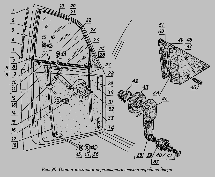 Газ 3102 схема стеклоподъемников