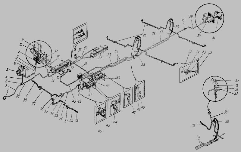 Тормоза урал. Схема тормозной системы Урал 375. Тормозная система Урал 4320 евро 3. Схема системы тормозов Урал 375. Воздушная система Урал 375 схема.