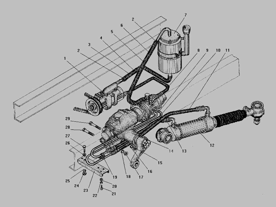 Где на урале 4320. Гидроцилиндр рулевого управления Урал 4320. Гидроцилиндр рулевого управления Урал 4320 схема. Рулевой усилитель Урал 4320. Бачок ГУР Урал 4320.