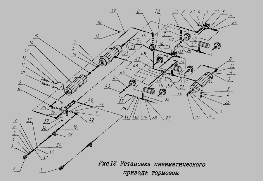 7494.35.31.010-01 Воздухораспределитель прицепа с краном растормаживания 9758-3531010-01, БЕЛОМО