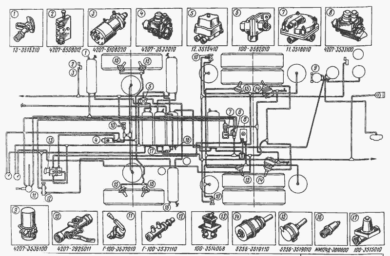 Тормозная система лиаз 5256 схема